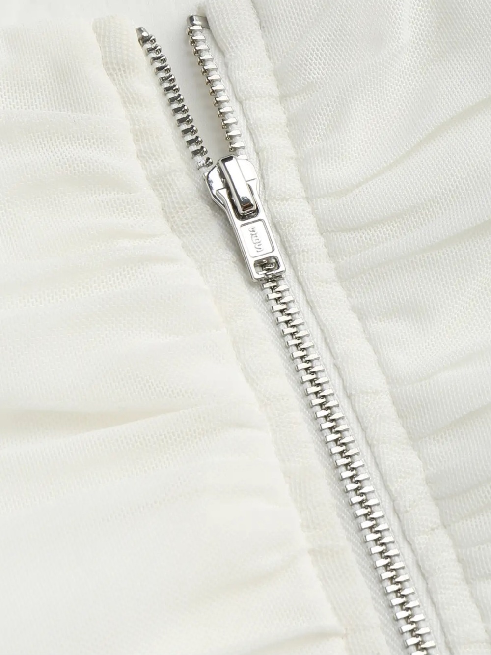 White Ruched Strapless Top - Picture 3 of 8